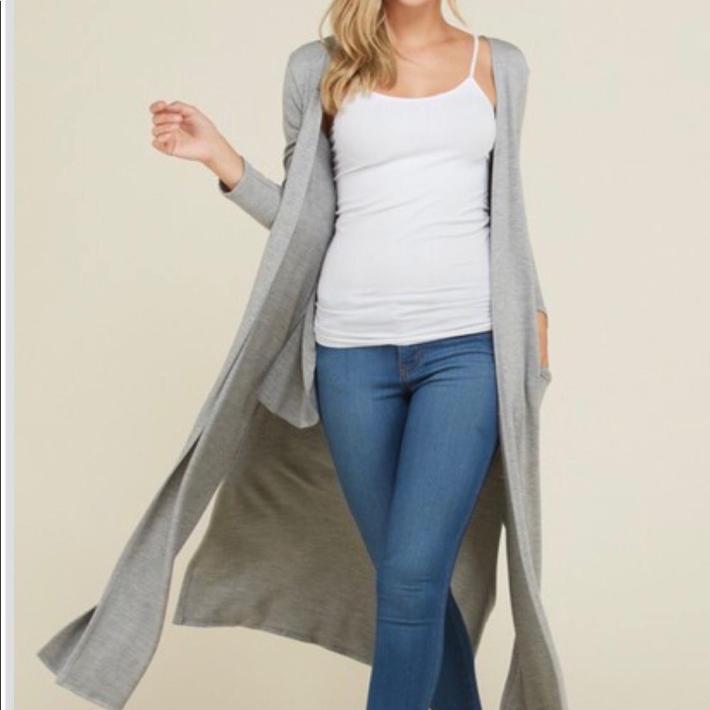 🎃Knit Solid Open Front Maxi Cardigan🎃